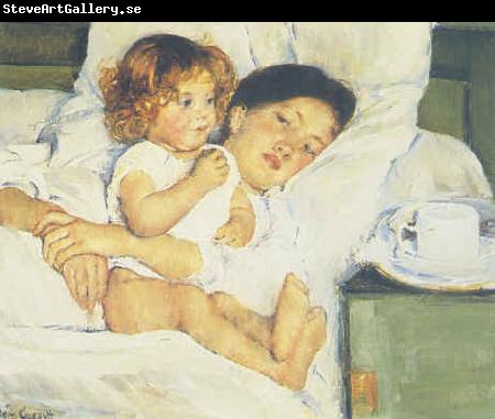 Mary Cassatt Breakfast in Bed